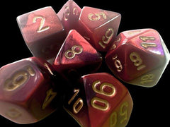 CHESSEX - Dados Minipoliédricos Gemini Purple Red/Gold - Gamesmart - Chessex