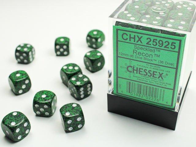 CHESSEX - Dados Speckled Recon 12mm c/36 - Gamesmart - Chessex