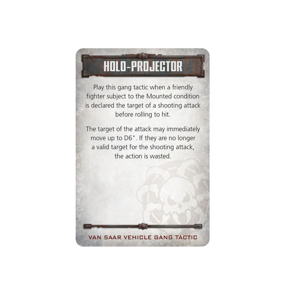 Necromunda - Van Saar Vehicle Gang Tactics Cards (Inglés) - Gamesmart - Games Workshop